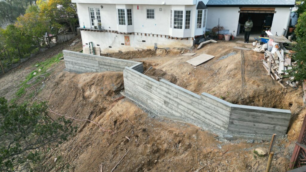 All Access Construction Bay Area structural concrete retaining wall crew in San Rafael