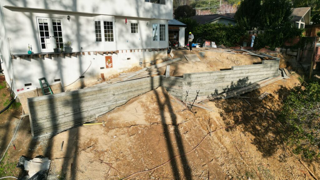 All Access Construction Bay Area structural concrete retaining wall crew in San Rafael
