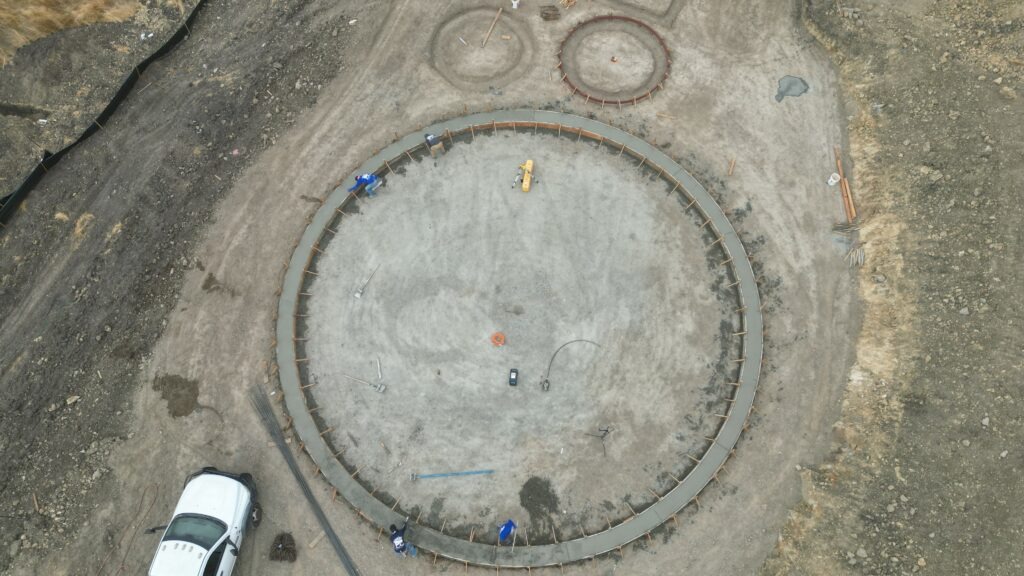 All Access Construction forming circular grade beam for structural water tank base in Milpitas