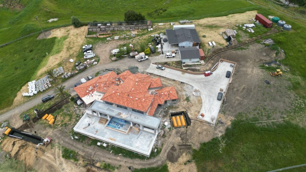 All Access Construction top-down view of Milpitas concrete driveway and fire truck turnaround