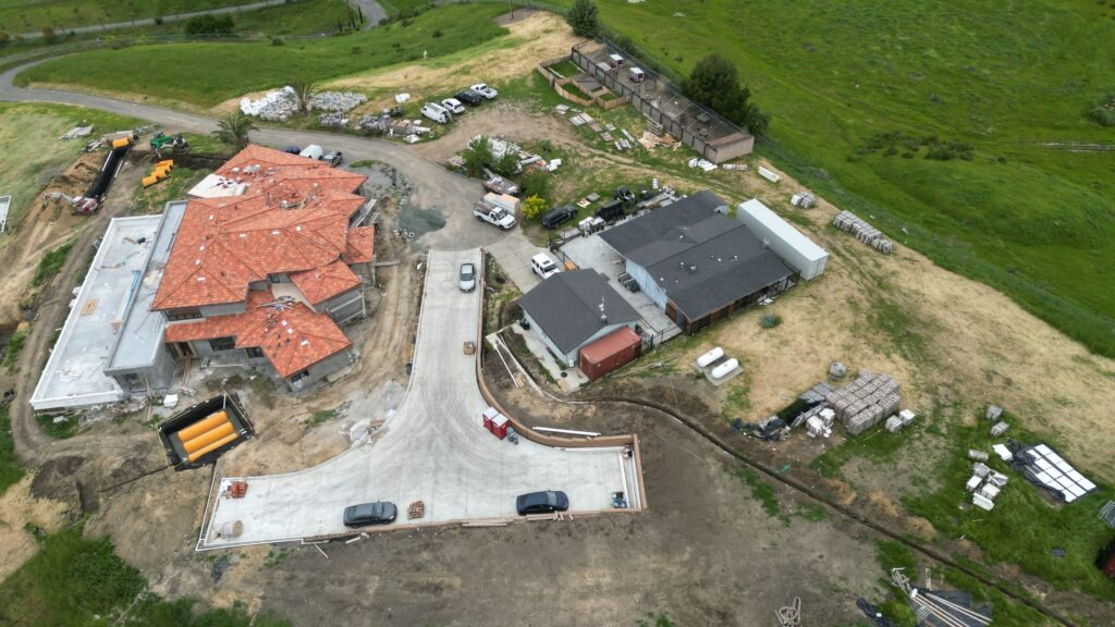 All Access Construction Milpitas driveway and fire access concrete project aerial view
