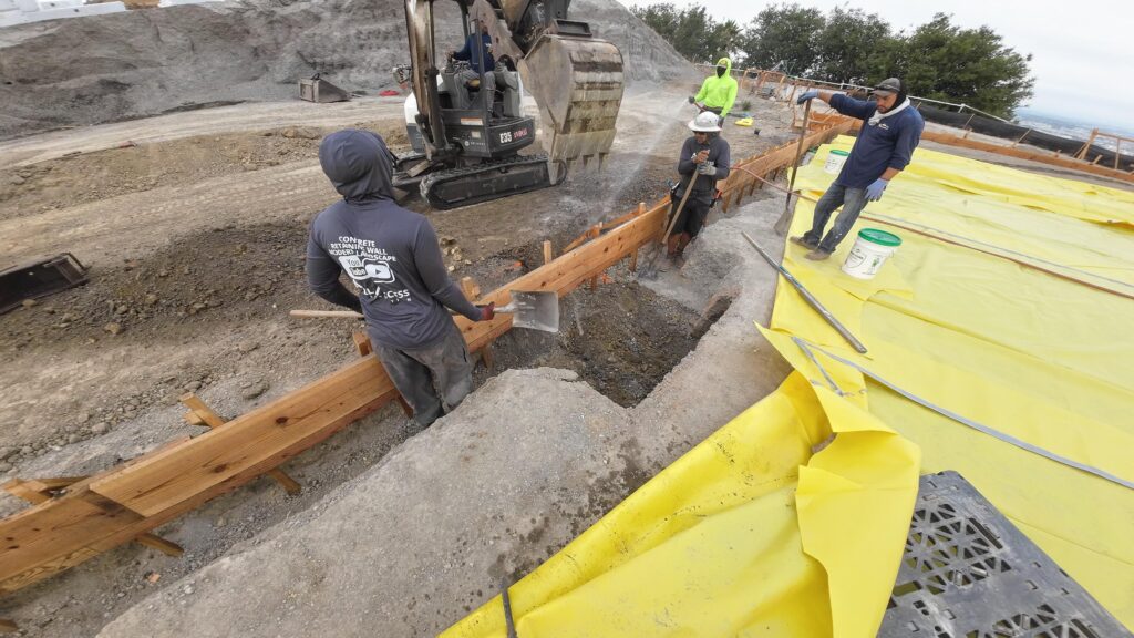 All Access Construction repairing and relocating shear footings for Milpitas agricultural shed slab